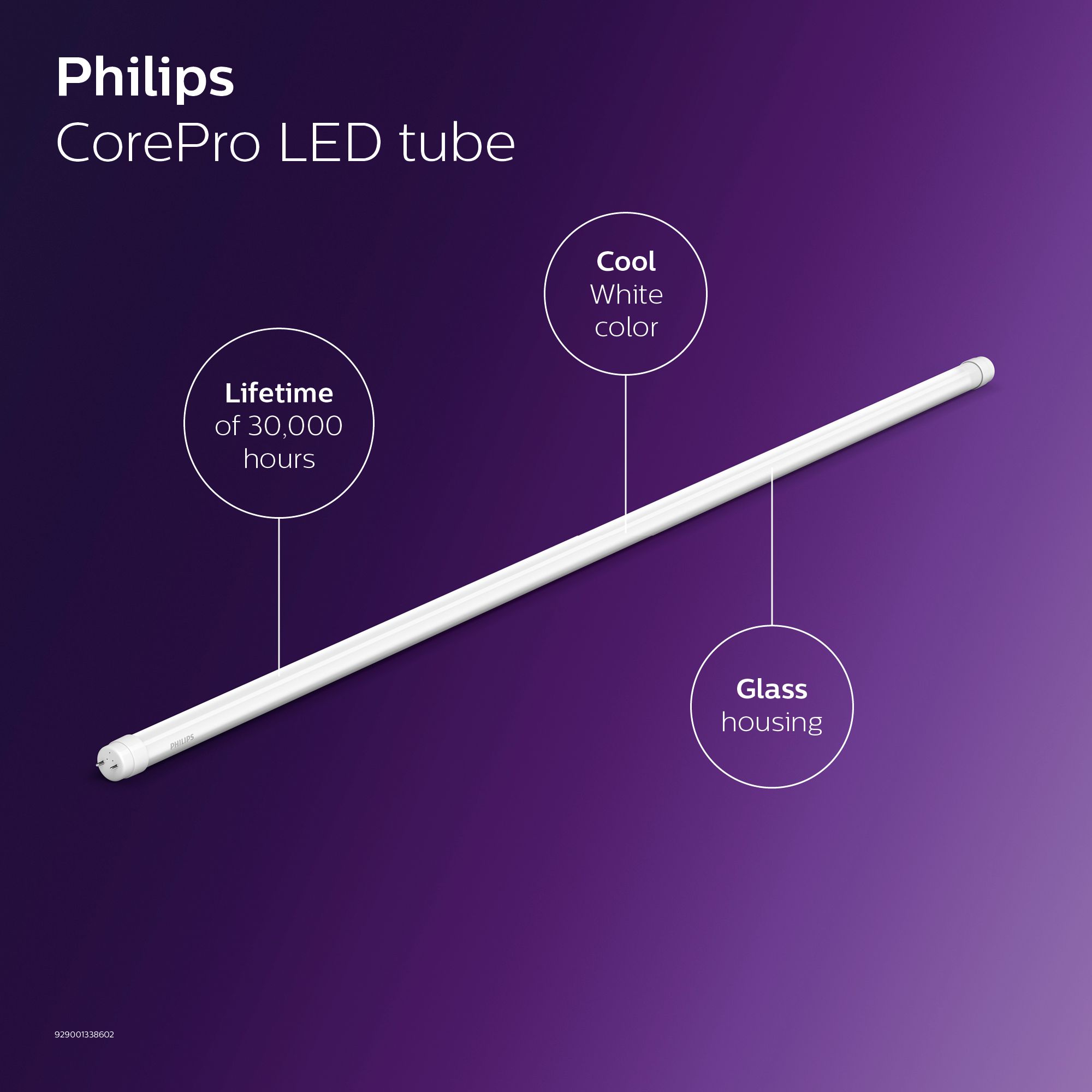Philips LED Röhre CorePro 50cm 24W = 55W 2G11 3200lm 830 warmweiß 3000K für EVG 
