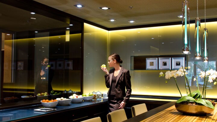 Philips spotlight lighting in the meeting rooms helps to revitalize the Marriott Hotel Frankfurt's