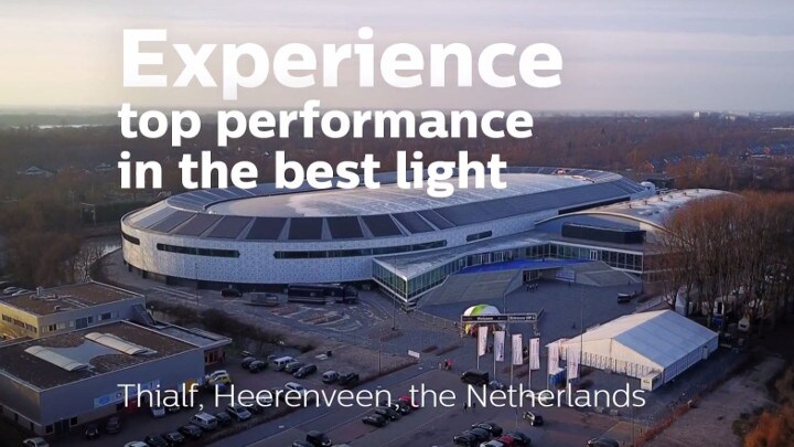 LED lighting at Thialf Ice skating arena, Heerenveen, The Netherlands