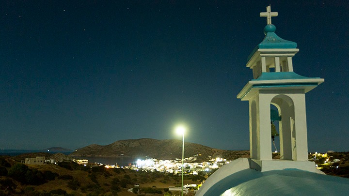 Solar, solar lighting, sun, Greece, Greek island, road lighting