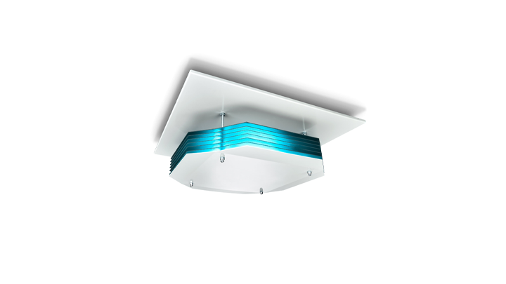 UV-C disinfection upper ceiling wall mounted