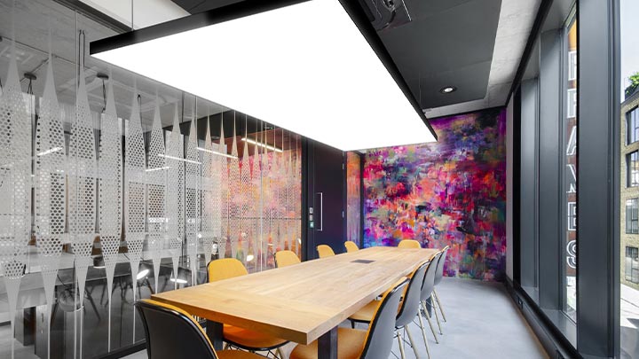 Large luminous surfaces create ambiance in any room