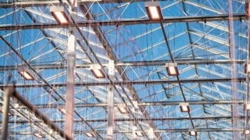 Philips LED toplighting system installed supporting plant growth